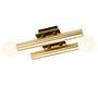 Wandleuchte Lucky II Milchglas Stahl 2-Flammig Gold 0