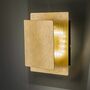 1-Flammige LED Wandleuchte Eisen Goldoptik 0