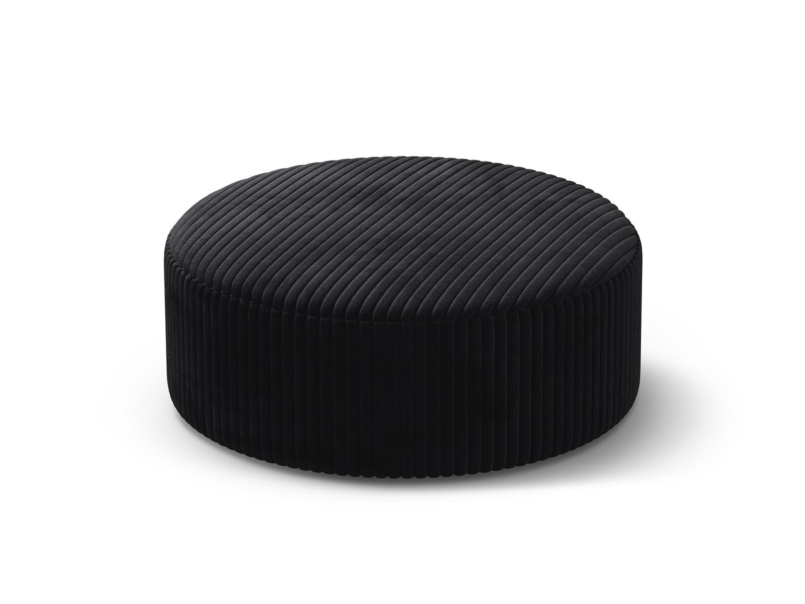 Pouf Dia Velvet 1-Seater Black 1