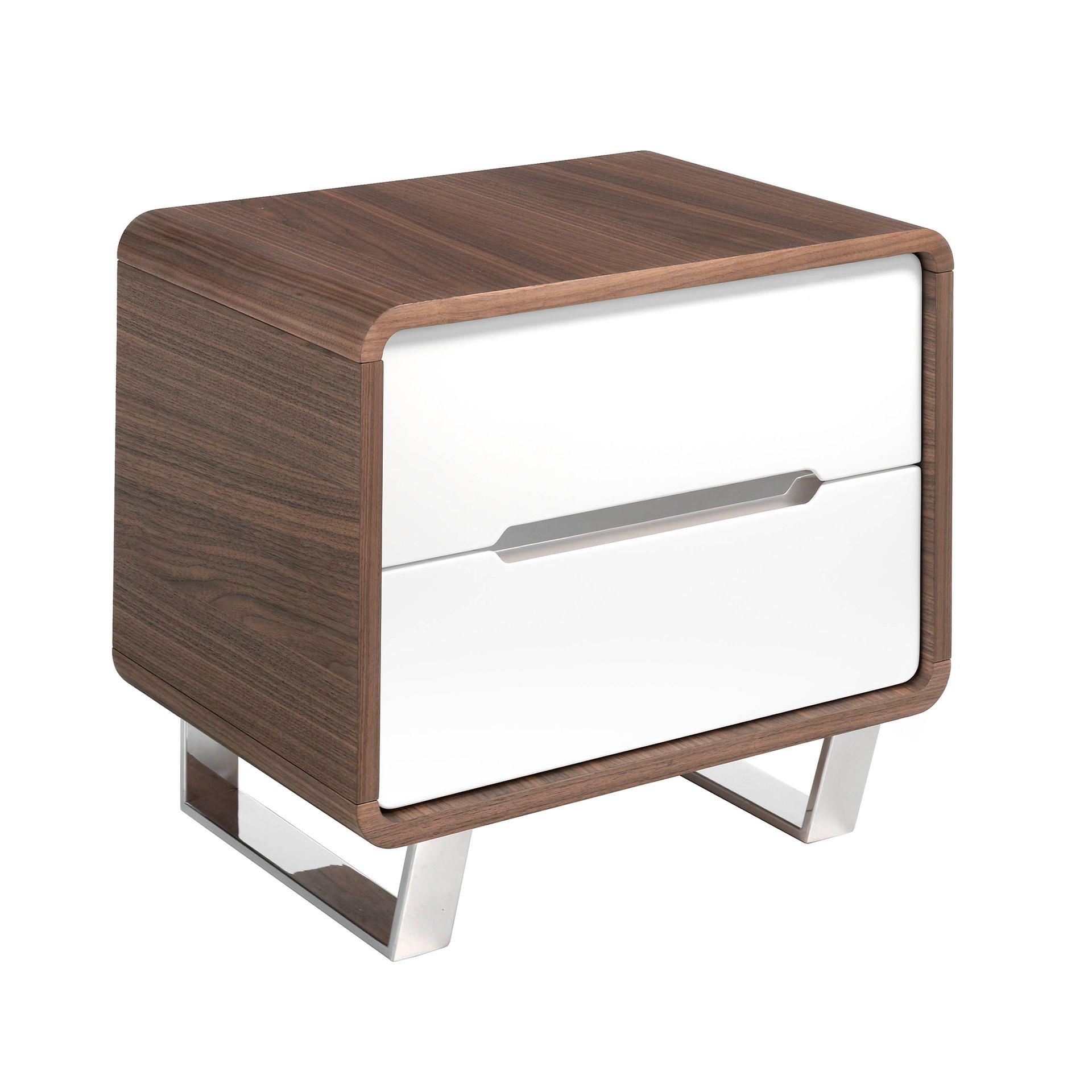 Comodino 7107 Marrone Bianco 1