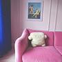 Bongobay 2-Sitzer Sofa Samt Pink 8