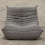Togo armchair and ottoman set fabric warm grey 2