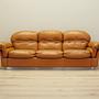 Sofa Leder Braun 1960er Jahre 1