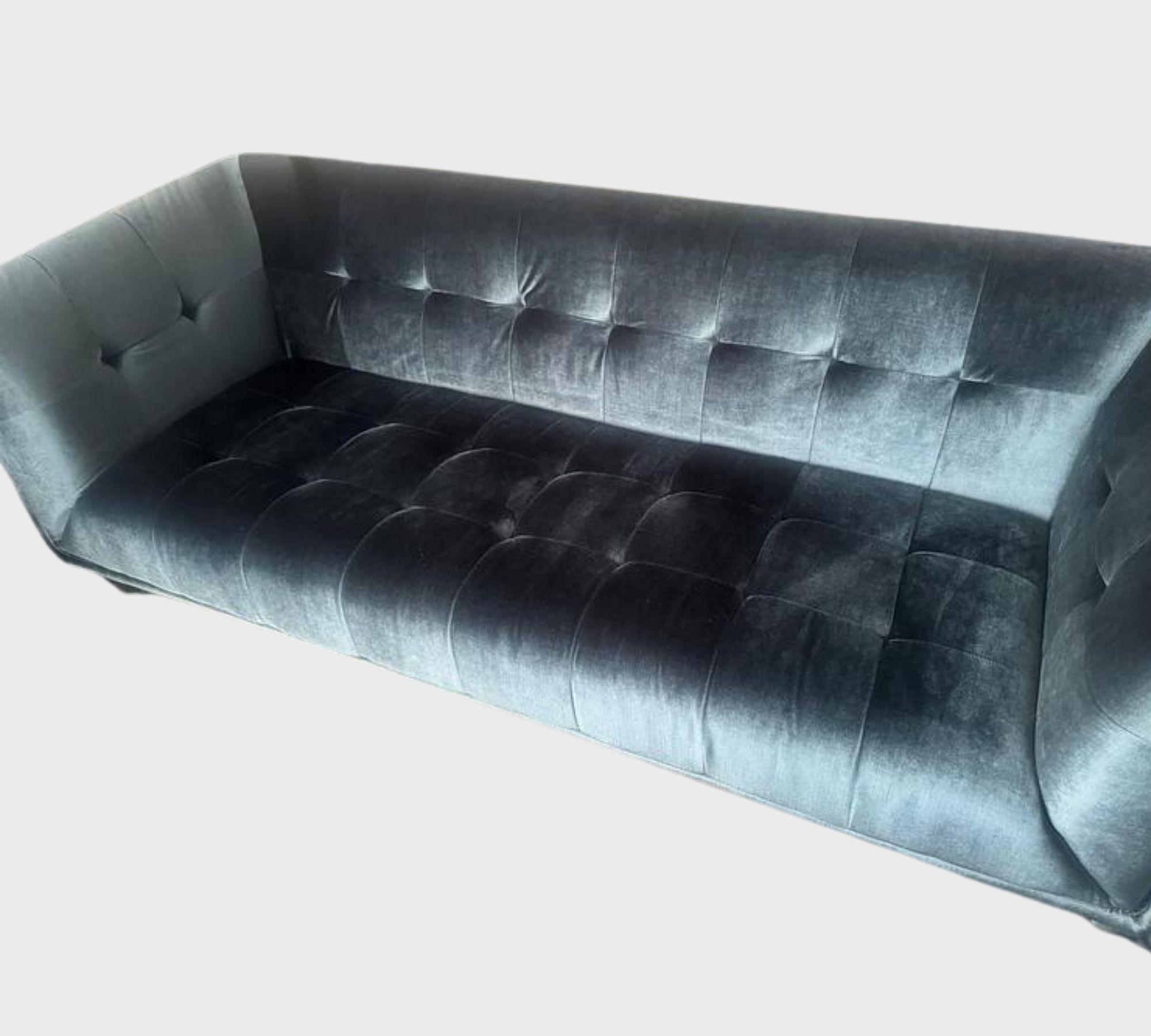 Sofa 3-Sitzer Samt Petrol 0