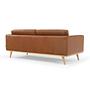 Johan 3-seater sofa leather cognac 3