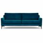 Astha Sofa 3-Sitzer Velour Lux Petro 0