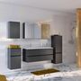 Midischrank Holz Matt Grau 1