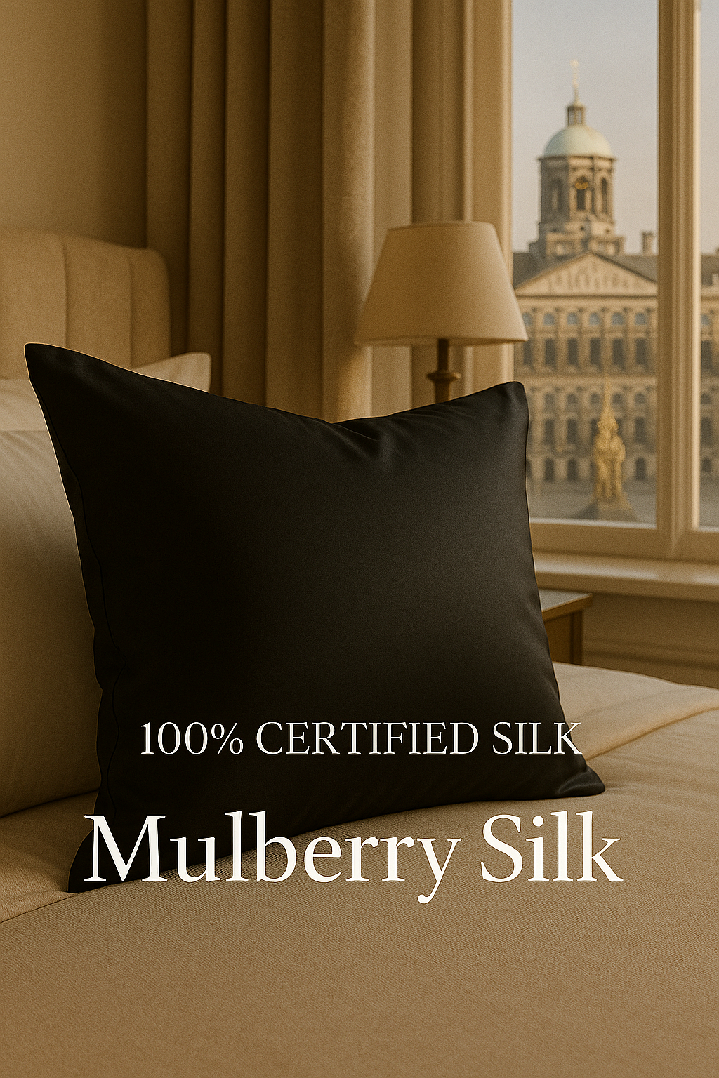 Black Noir Dream Pillowcase Mulberry Silk Black 60x70cm 0