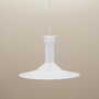 Pendant lamp glass white 1970s 1