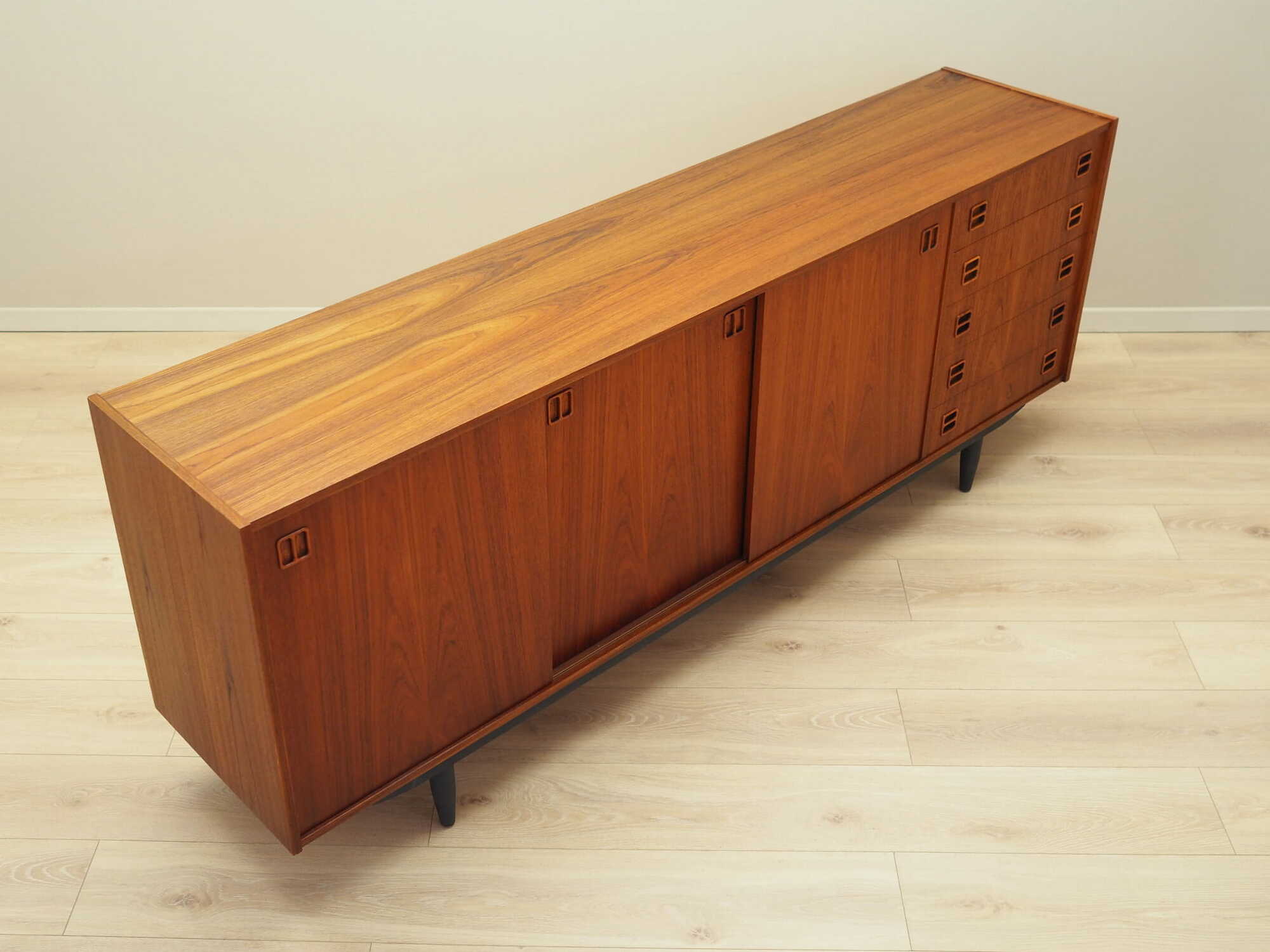 Vintage Sideboard Teakholz Braun 1960er Jahre 7