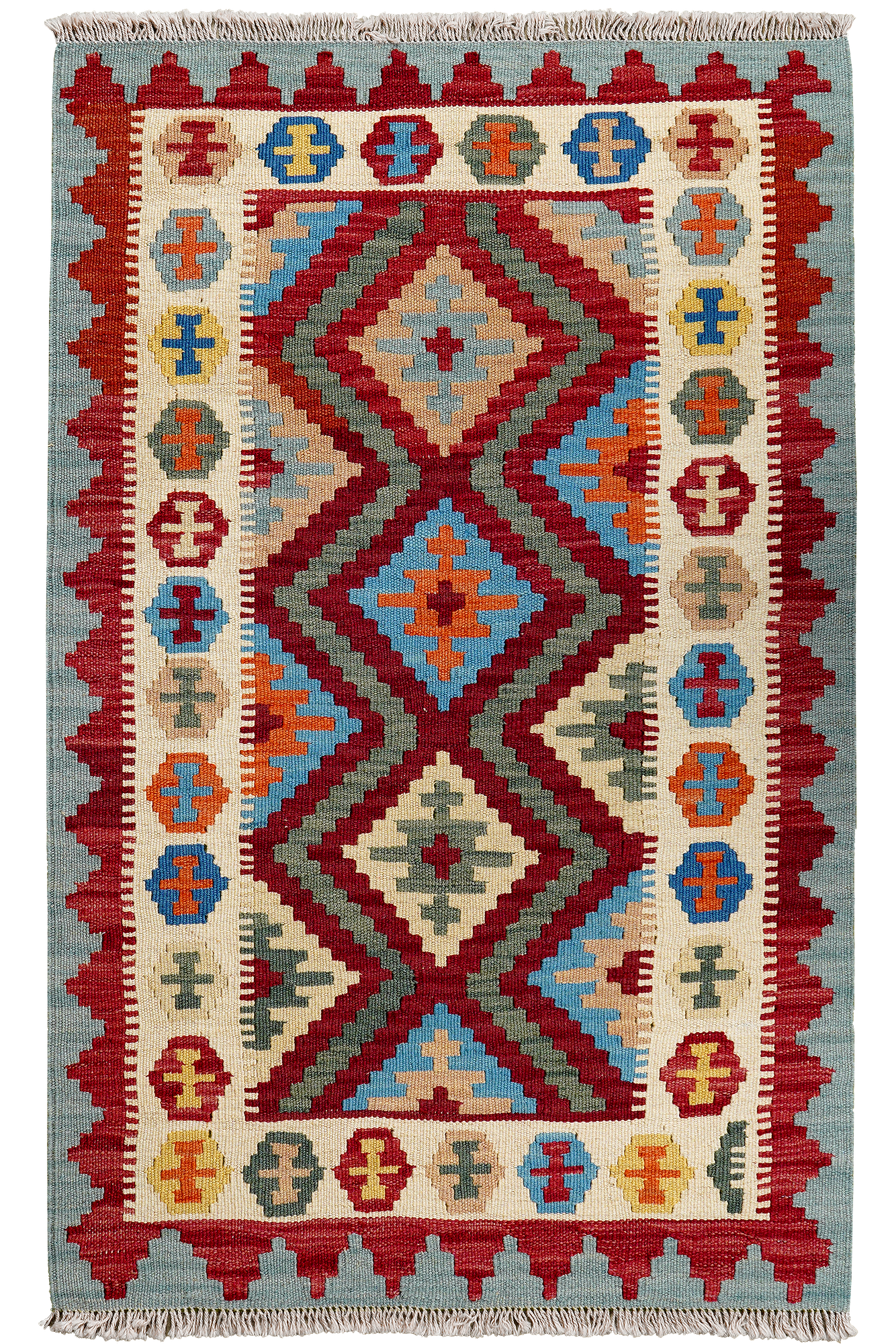 Kilim Gashgai Teppich Mehrfarbig 0
