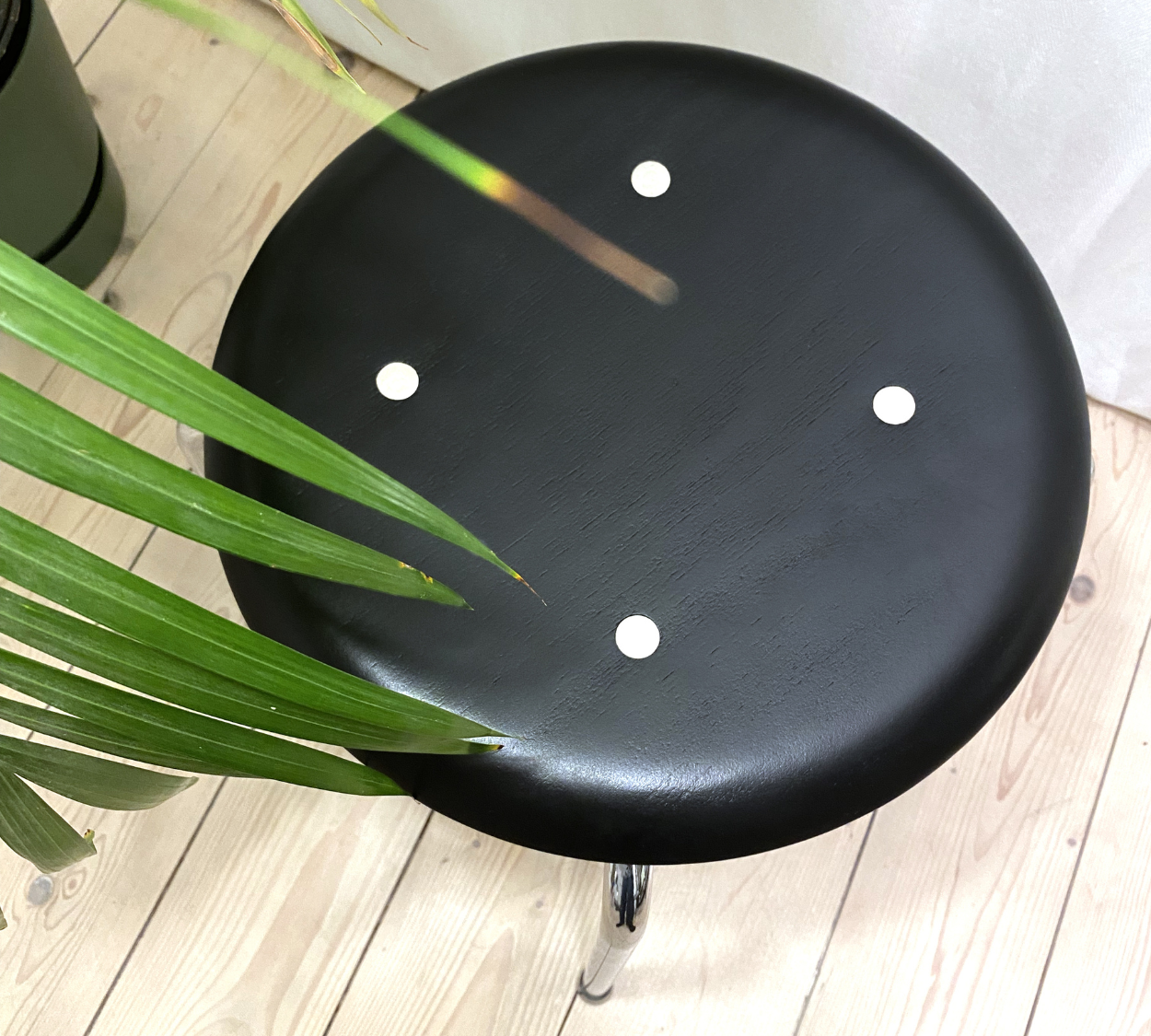 Wilde&Spieth Eiermann SE 38 Hocker Holz Chrom Schwarz 2