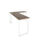 Corner desk wood decor walnut white 160 x 120 cm 8