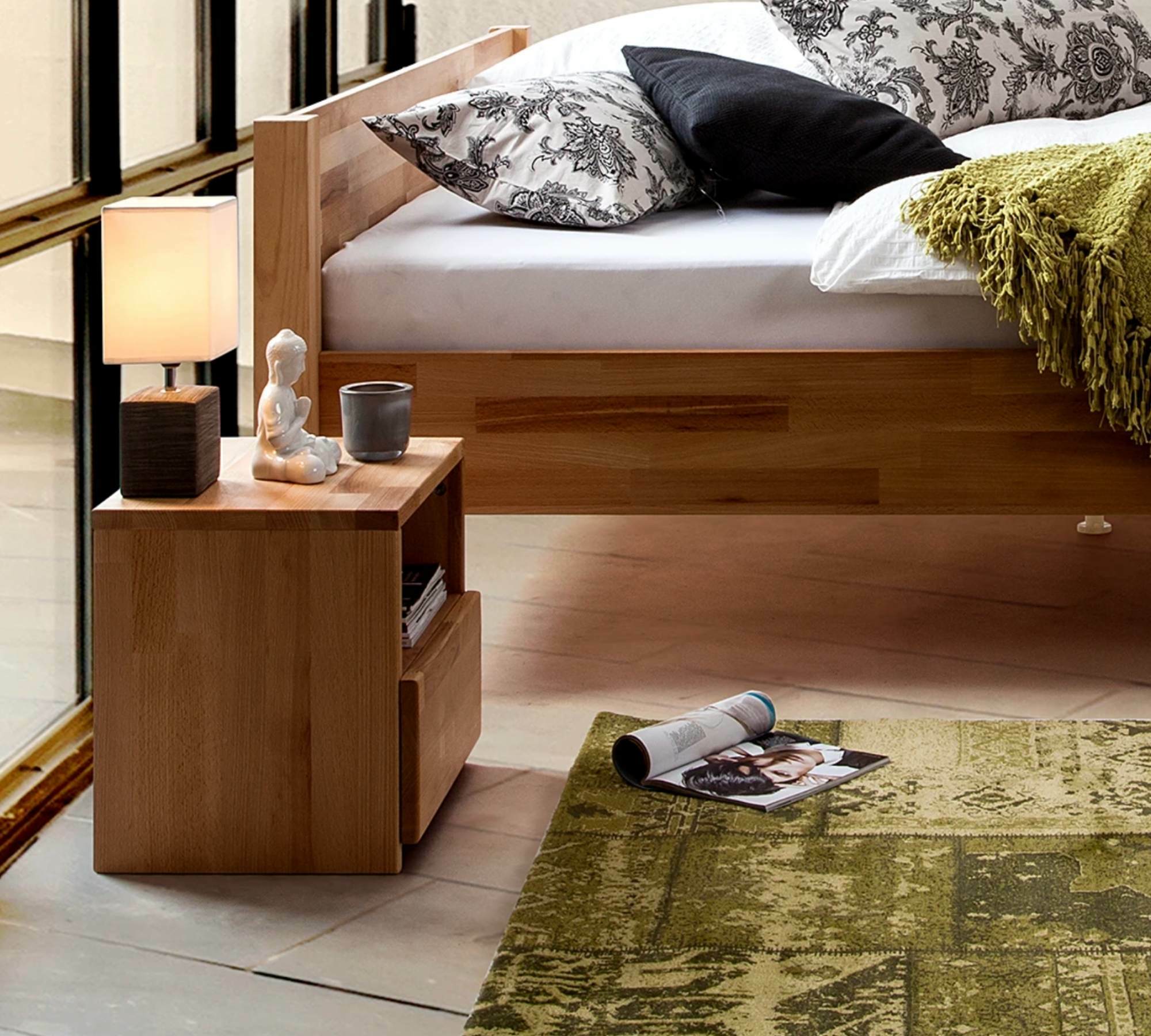 Nachtkommode Massivholz geölt 6