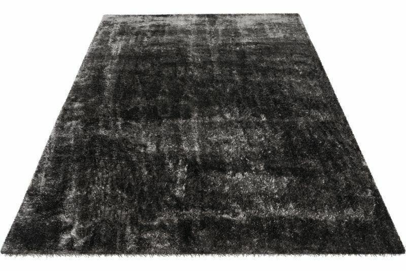 Glossy Teppich Grau 160 x 230 cm 1