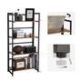 Regal Holz Metal Braun Schwarz 2