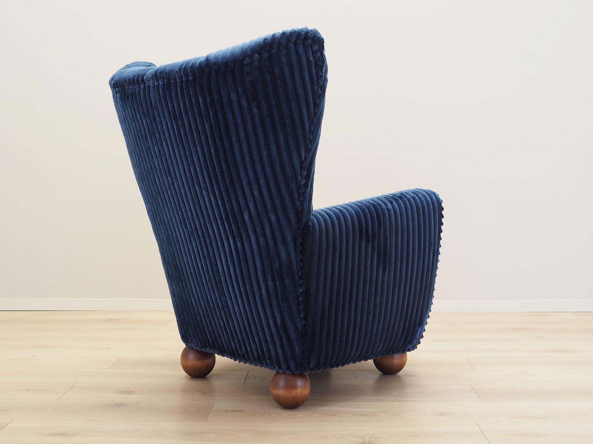 Armchair Velour Dark Blue 6