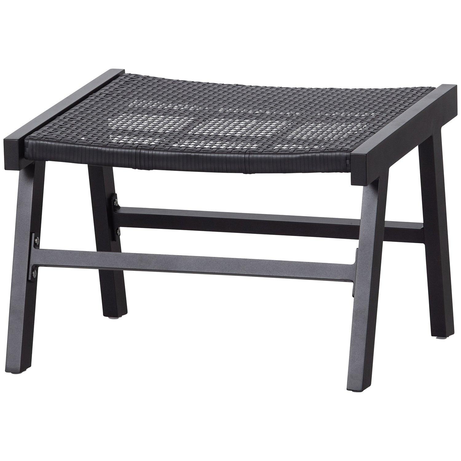 Puk Garten Hocker Aluminium Schwarz 0