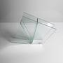 Postmodern Blumenvase Glas 1990er Jahre 5