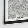 Berlin map Kunstdruck mit Rahmen Mehrfarbig 2