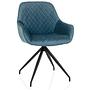 ELVERUM Dining chair Velvet Blue 0