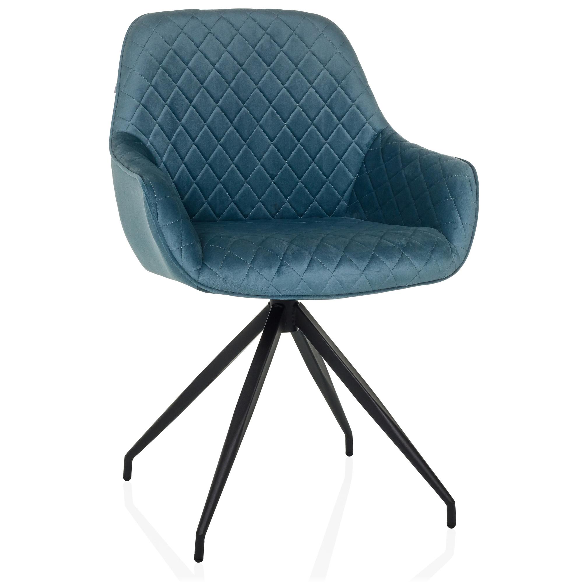 ELVERUM Dining chair Velvet Blue 0