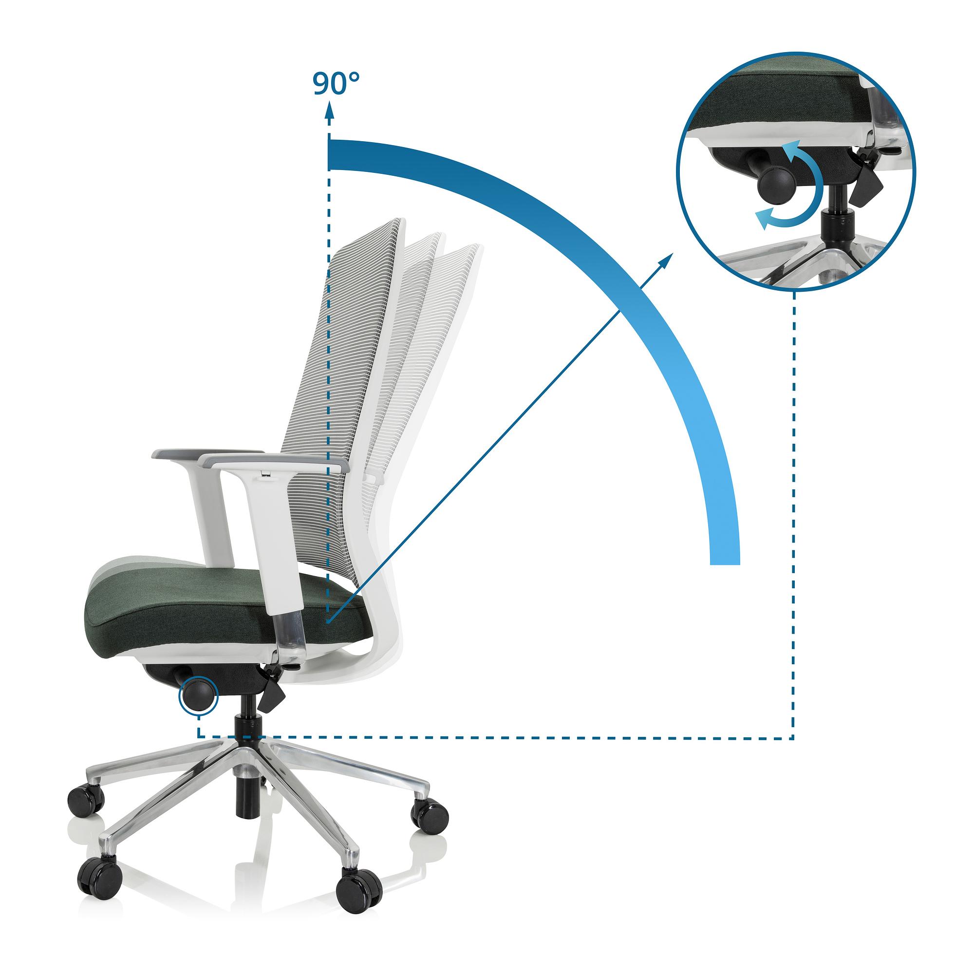 CHIARO T2 WHITE Bürostuhl Netzstoff Grau 1