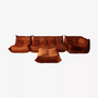 Togo Lounge Set 4-pc. Velvet Amber-Orange 0