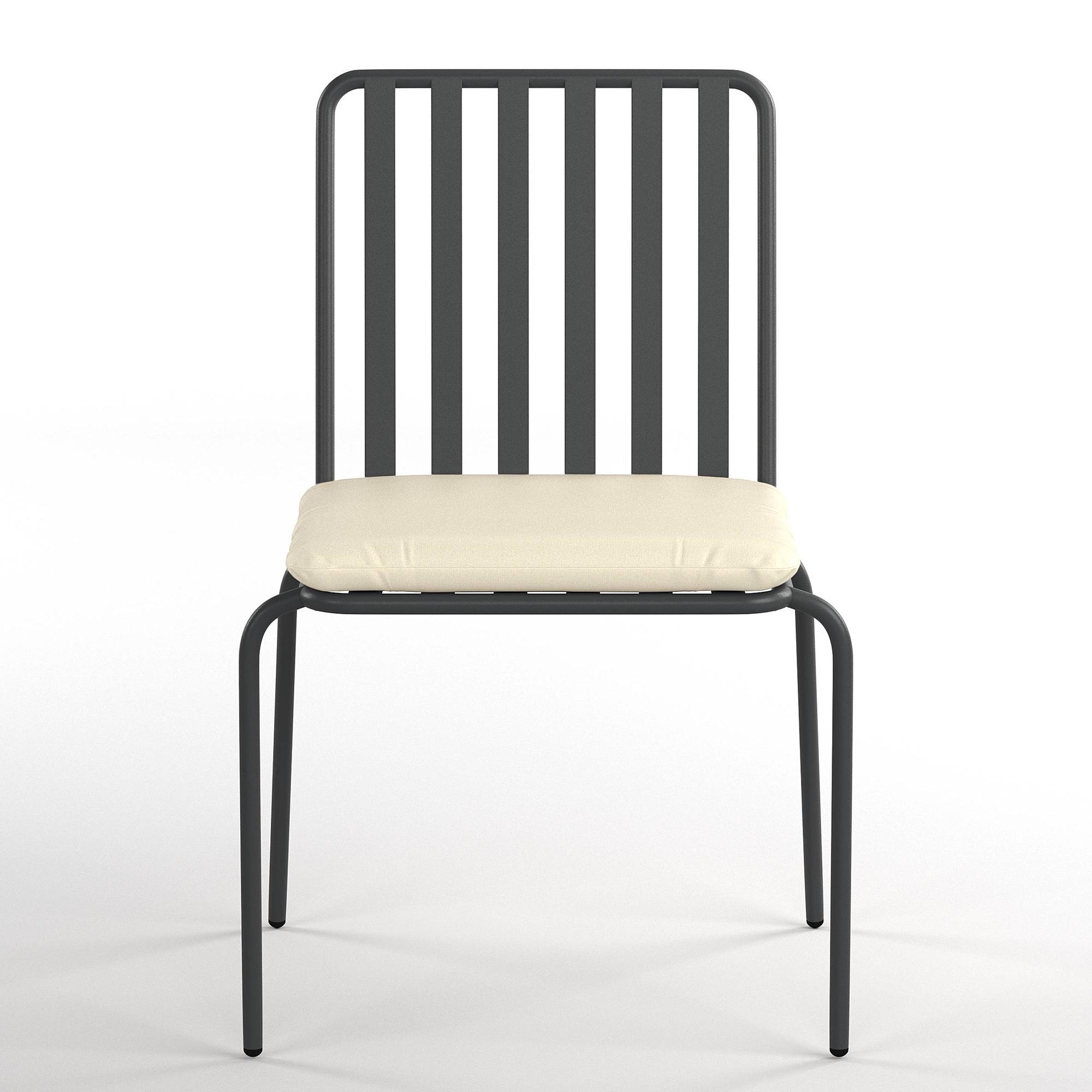 Garden Chair Kuna Set of 2 Steel Anthracite 4