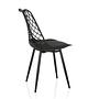 Begio S Shell chair with seat cushion Black 3