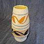 Vintage Vase Ceramic White Black 2