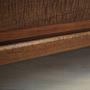 Vintage Secretary Desk Wood Metal Brown 1960s 11