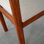 Vintage Stuhl Teakholz Textil Weiß 1970er Jahre  14