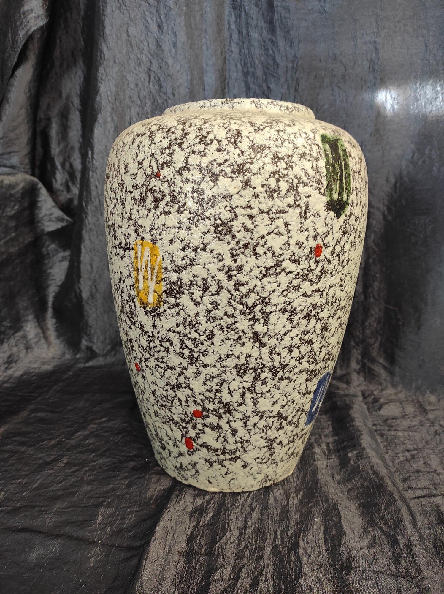 Vintage Vase Keramik Mehrfarbig  1