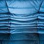 Togo Ecksofa Samt Azurblau 5