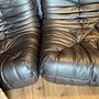 2x Togo Ecksofa Leder Braun 4