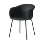 Elefy JH29 Armchair Leather Steel Black 2