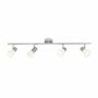 LED Ceiling light 4-lamp Metal Glass Silver 1