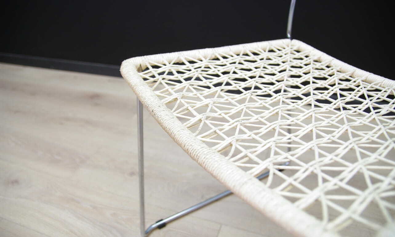2x Vintage chair metal white 1960s 8