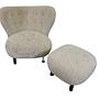Little Petra VB1 Sessel mit Hocker Schafsfell 4