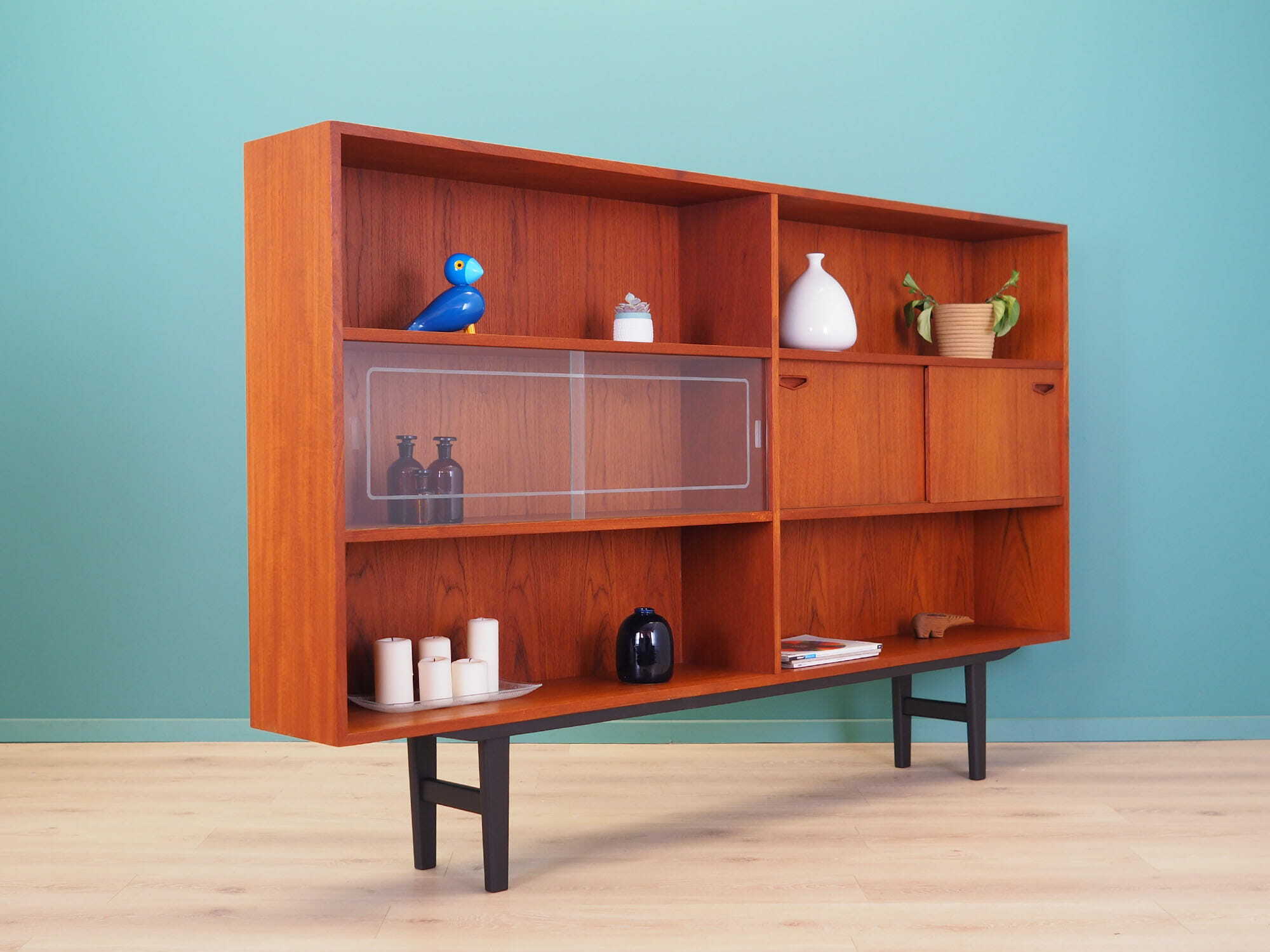 Vintage Bookshelf Teak Brown 1970s 4