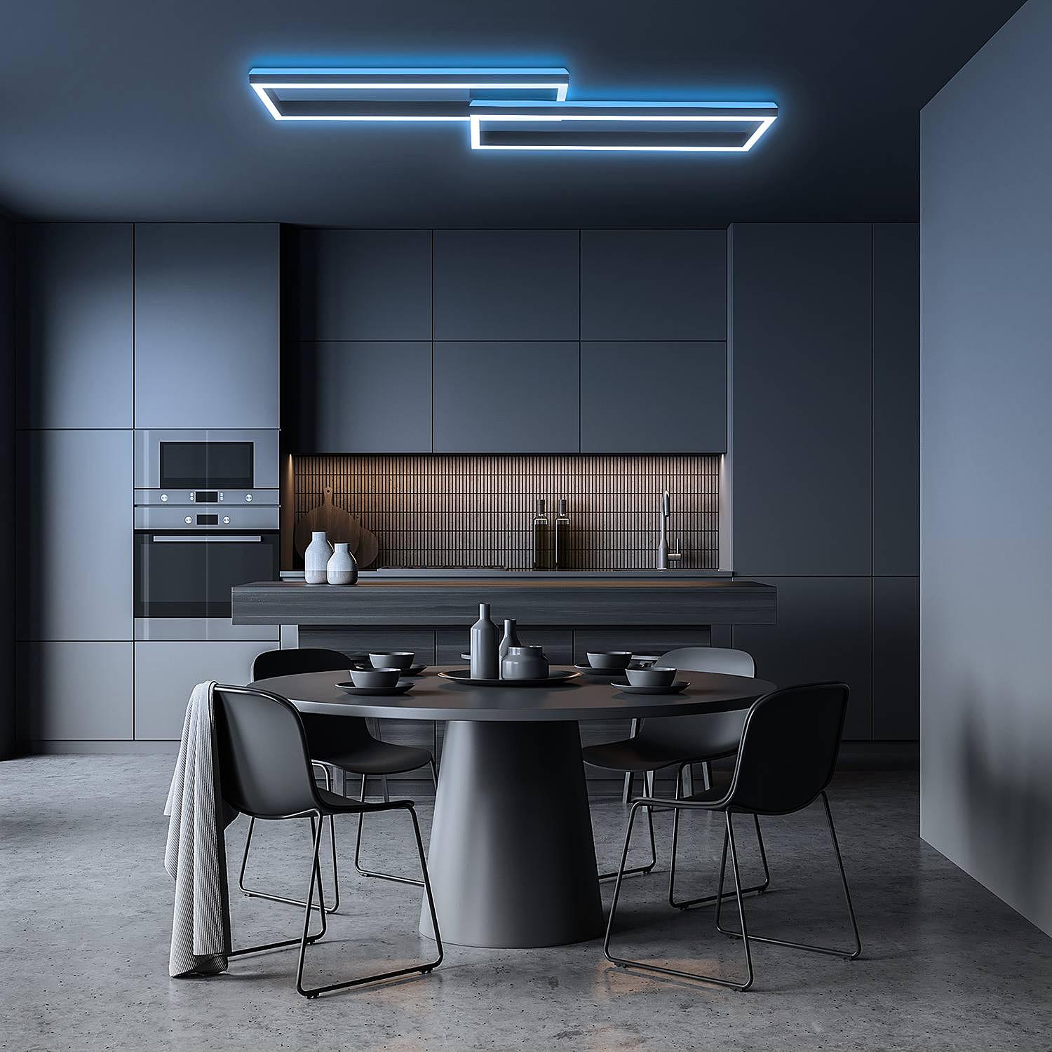 LED-Deckenleuchte Frame Back V Nylon / Eisen 2-flammig 3