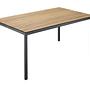 Soft Tisch Aluminium Teak-Platte Anthrazit 1