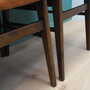 6x Chair Beech wood Velvet Brown 1960s 9