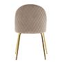 2x Esszimmerstuhl Paraco Samt Eisen Beige Gold 3