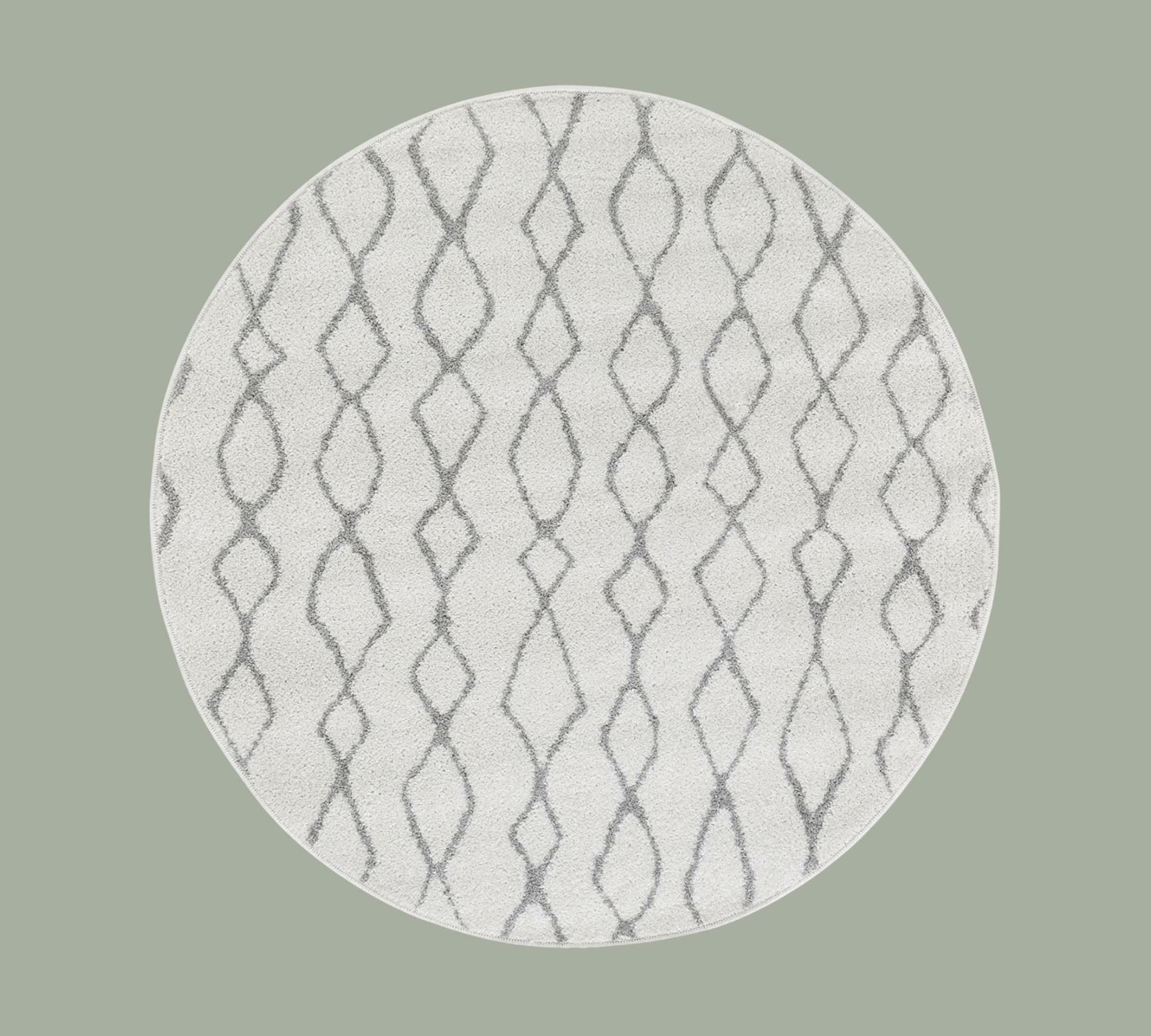 Teppich Kunstfaser Grau gemustert 0