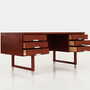 Desk Teak Brown 1970s 3