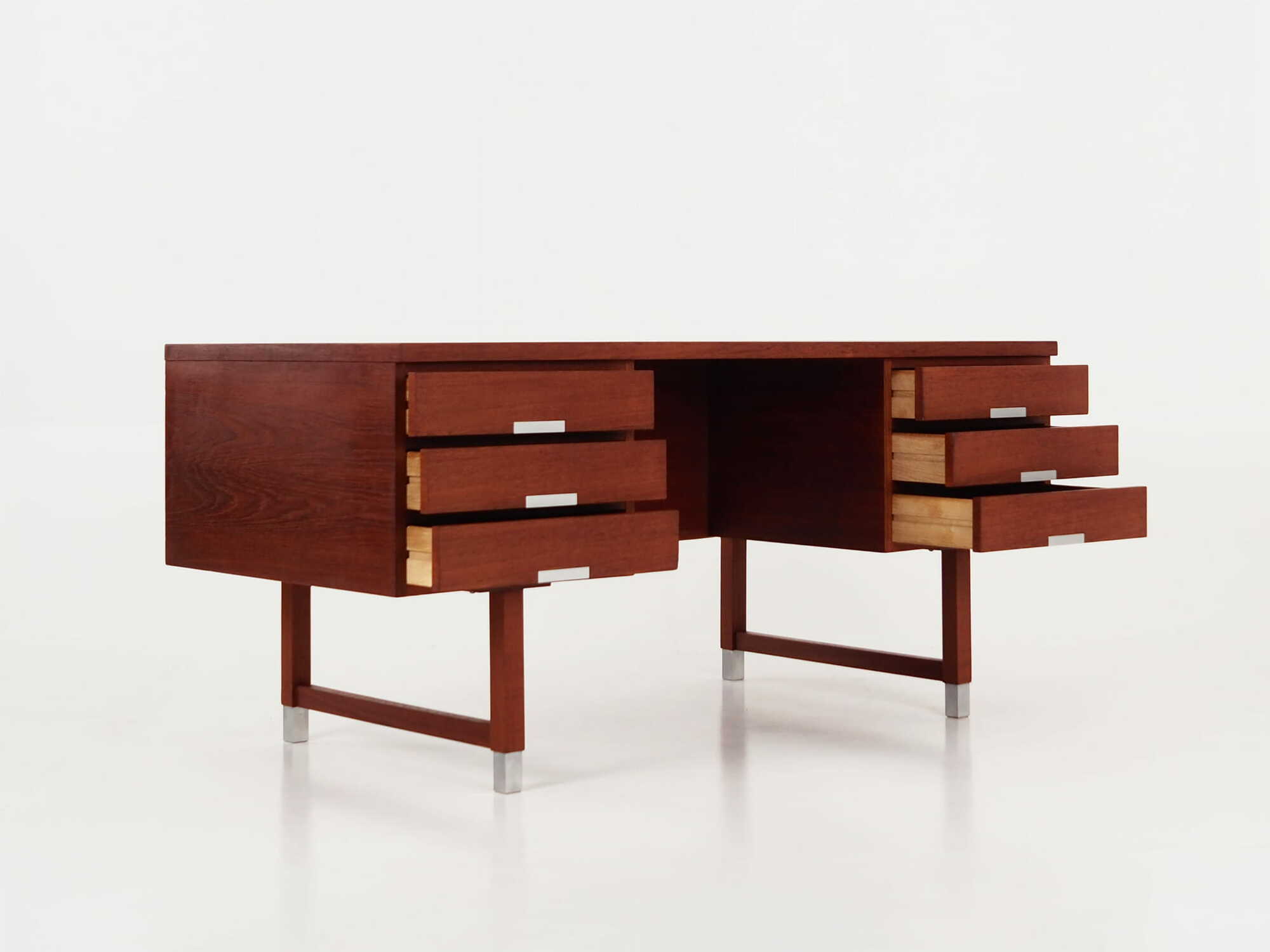 Desk Teak Brown 1970s 3