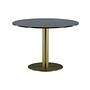 Estelle Dining Table Grey Marble Brass Ø106cm 4