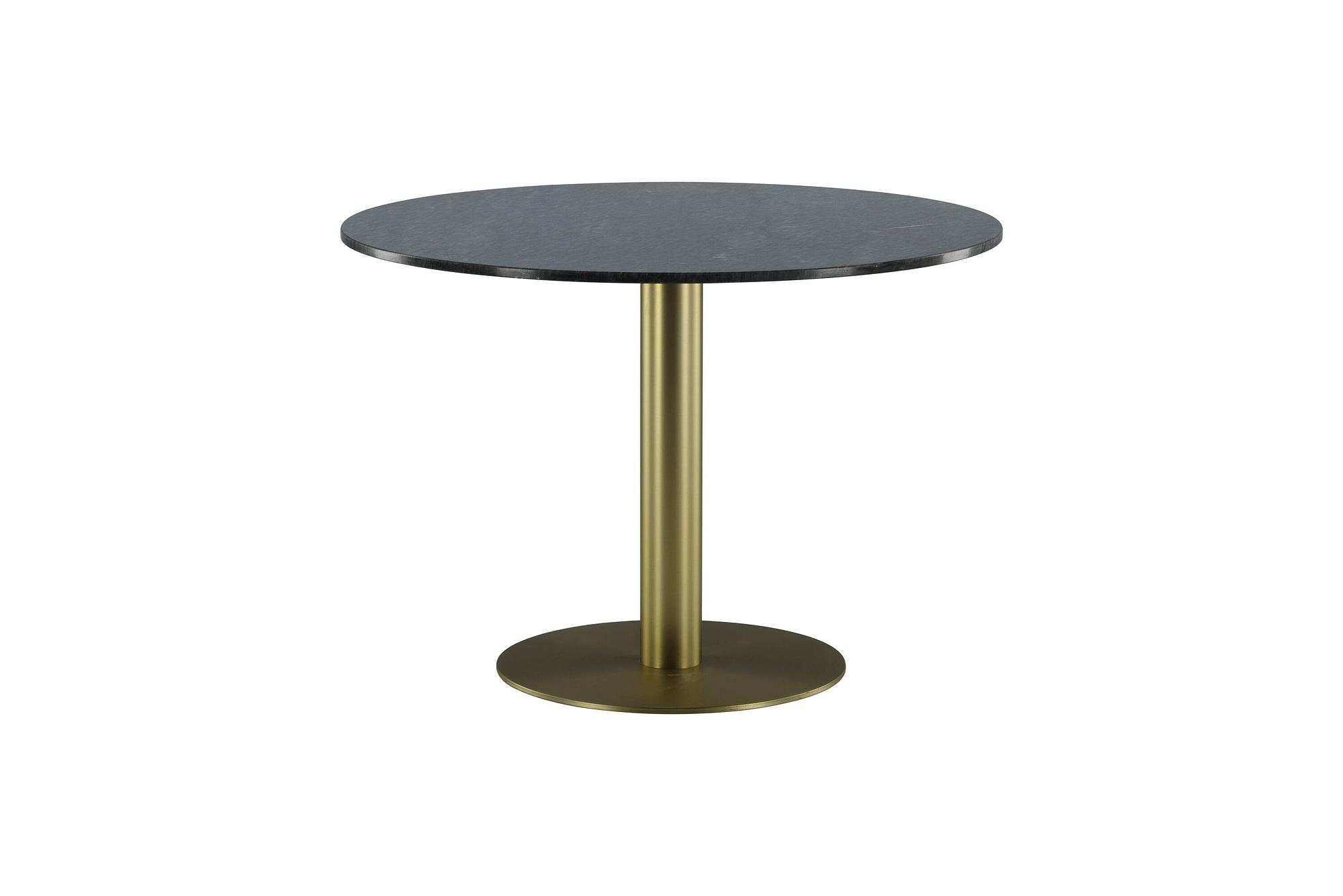 Estelle Dining Table Grey Marble Brass Ø106cm 4